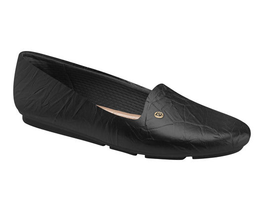Piccadilly Ref: 122007-14 Moccasin Flat - Experience Class and Comfort with Soft Travel Footwear Black