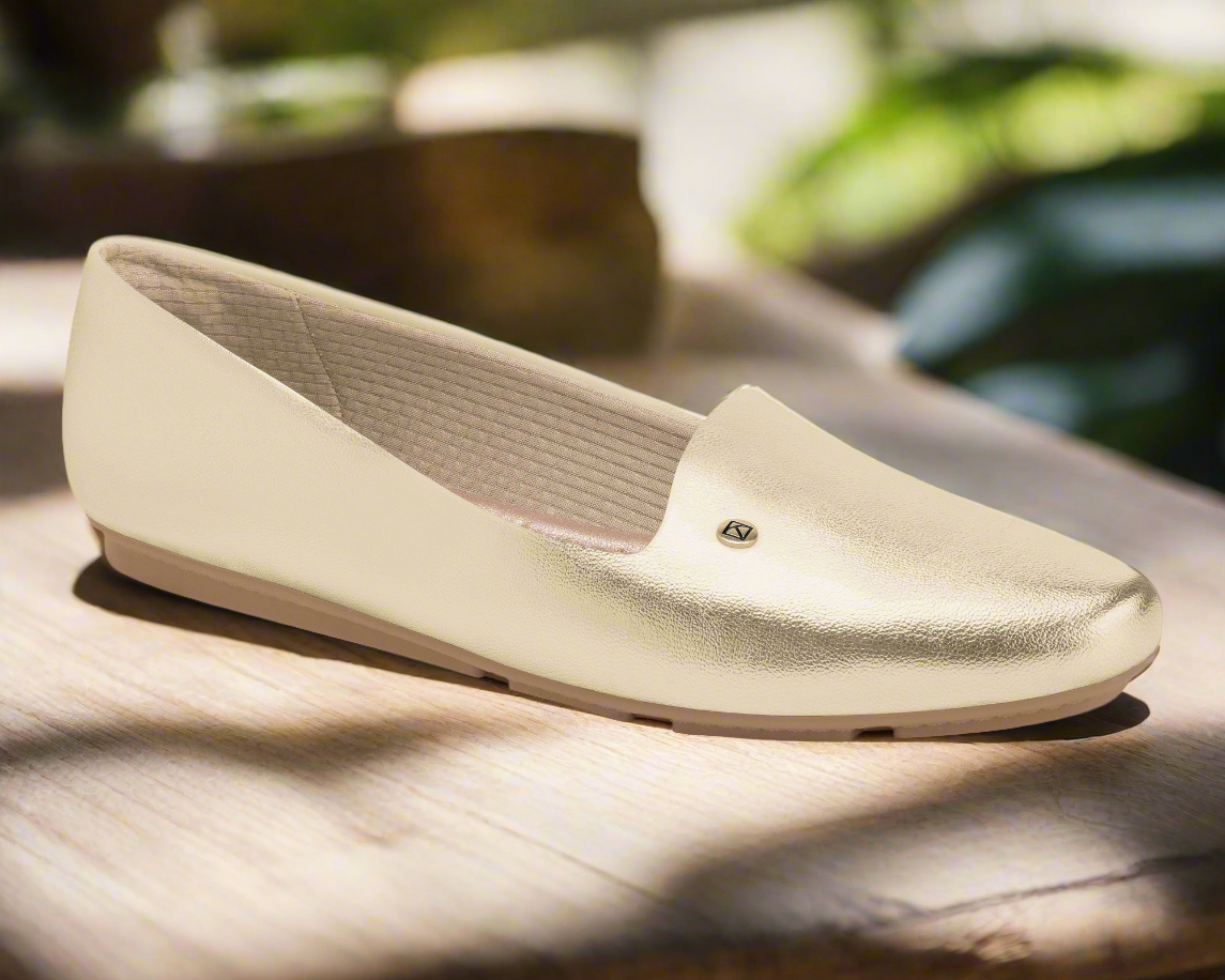 Piccadilly Class & Comfort Moccasin Flat - Florence Gold (Ref 122007-12)