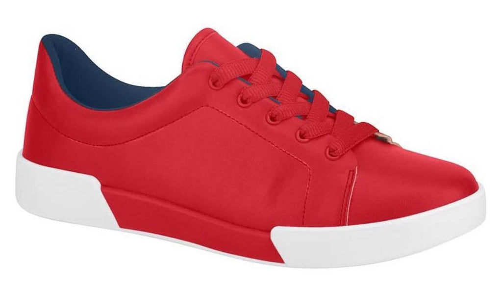 Beira Rio 4213.100-1260 Women Platform Casual Sneaker in Red With Lace