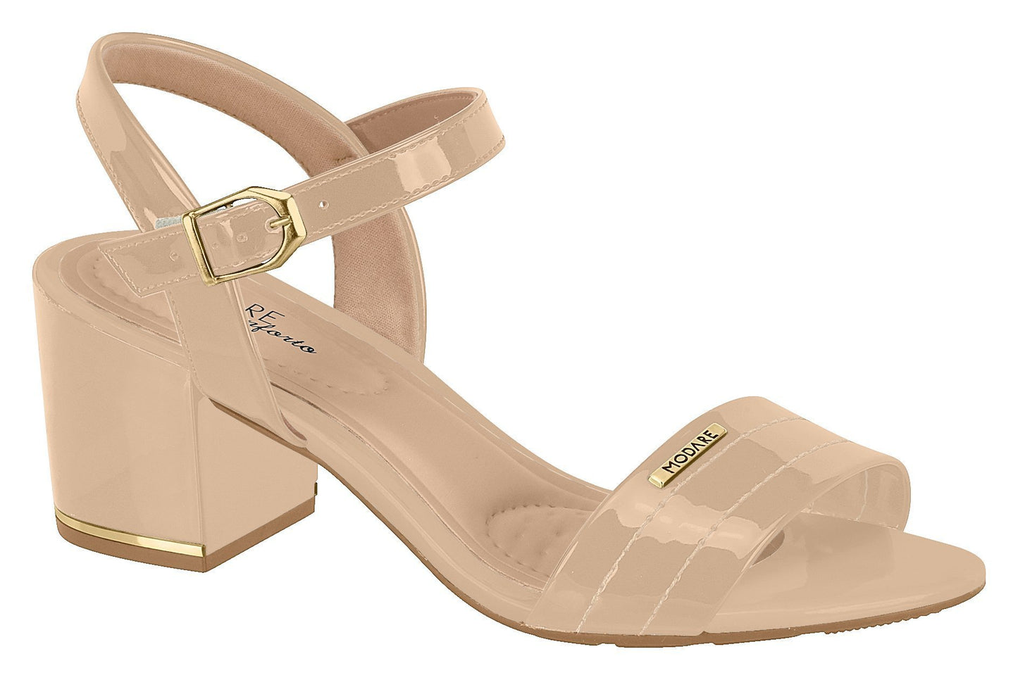 Beira Rio 7109.200-1290 Women Mid Heel Everyday Summer Comfort Sandal in Beige