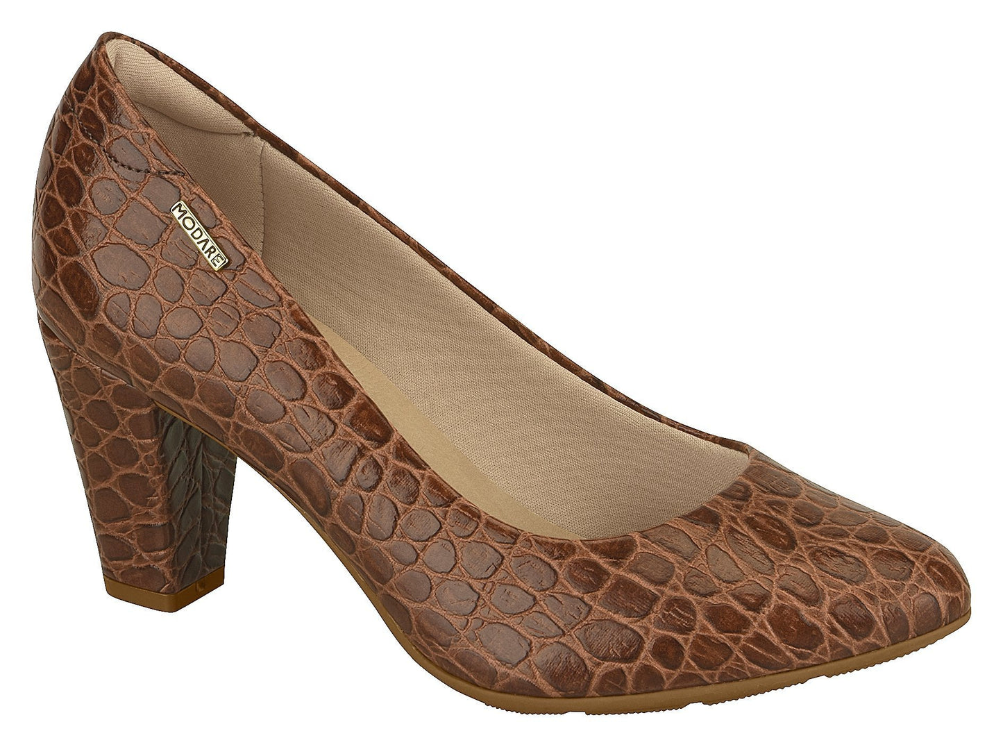 Modare 7305.100 Women Fashion Comfortable Innersole Shoe Croco Brown