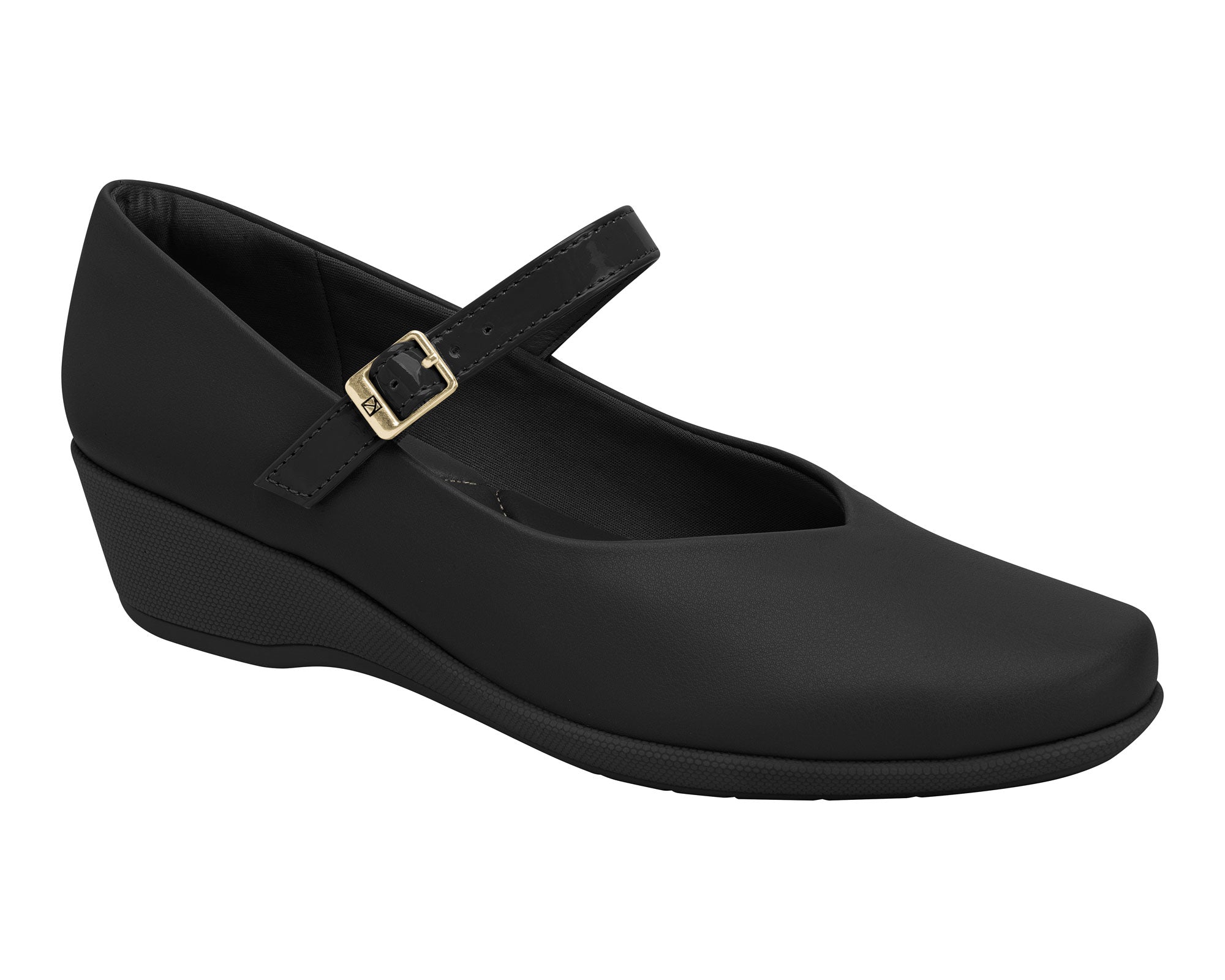 Shop Ref: 143216-003 Piccadilly Wedge Mary Jane in sleek black. A