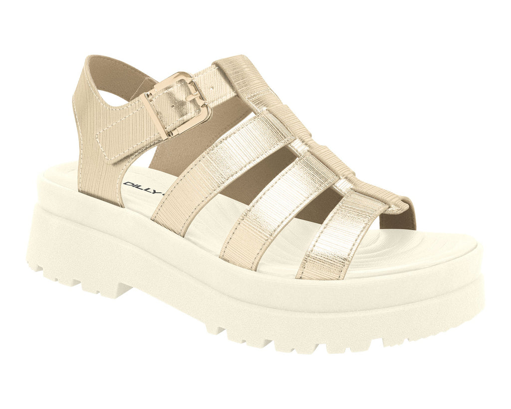 Piccadilly Ref: 339015 Comfort Sandal Flat Fashion in White