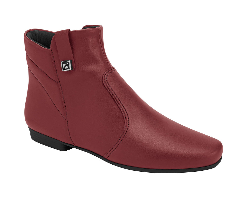 Embody sophistication with the striking allure of the 250231-02 Piccadilly Low Heel Ankle Boot in Soft Ruby