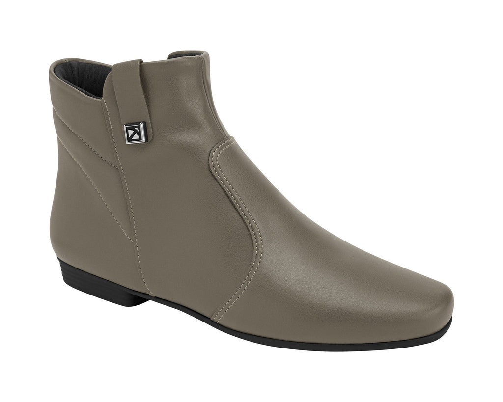 Embody sophistication with the striking allure of the 250231-04 Piccadilly Low Heel Ankle Boot in Soft Khaki