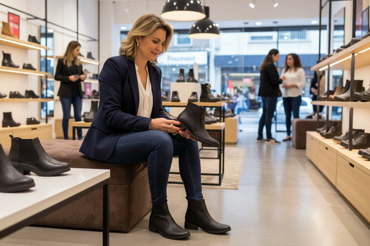 Piccadilly Soft Trama Ankle Boot - Black (Ref 653010-01) | Piccadilly Footwear