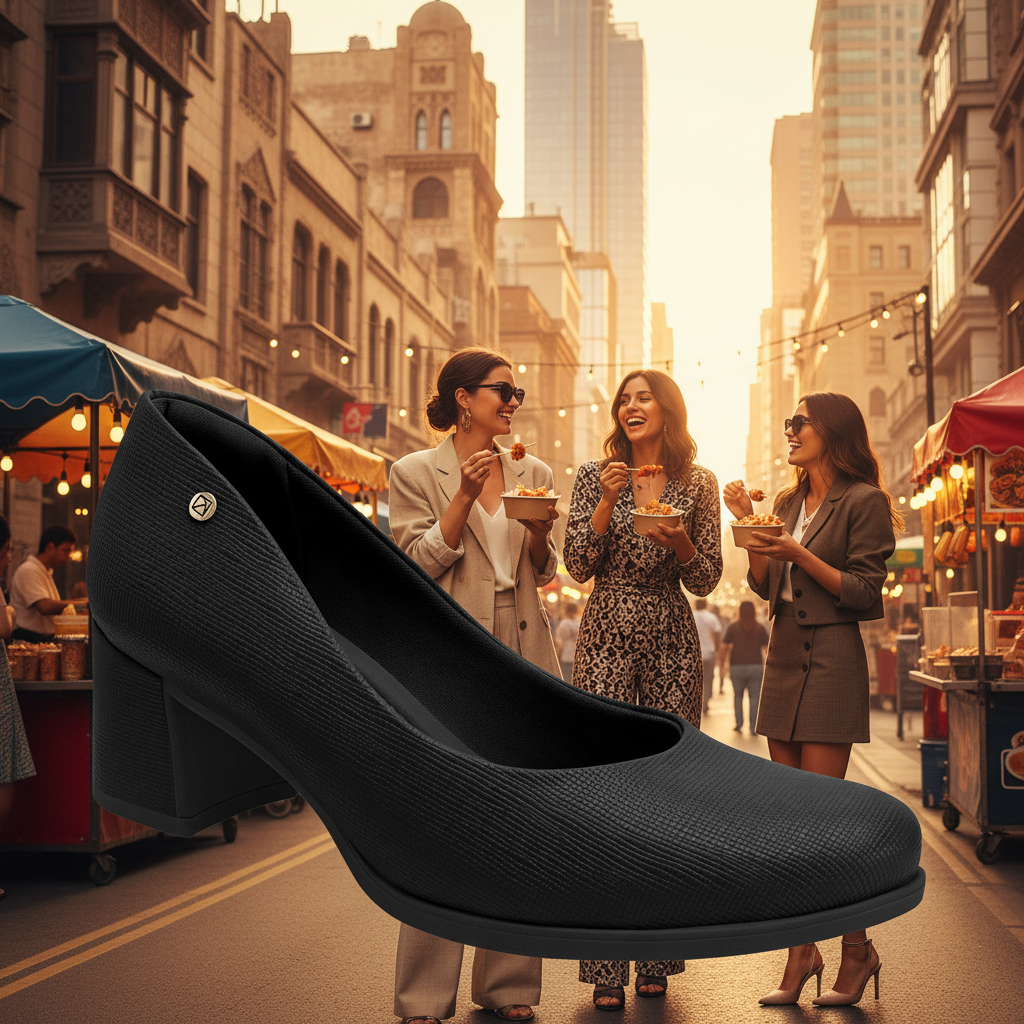 Piccadilly Danubia black pump work shoe