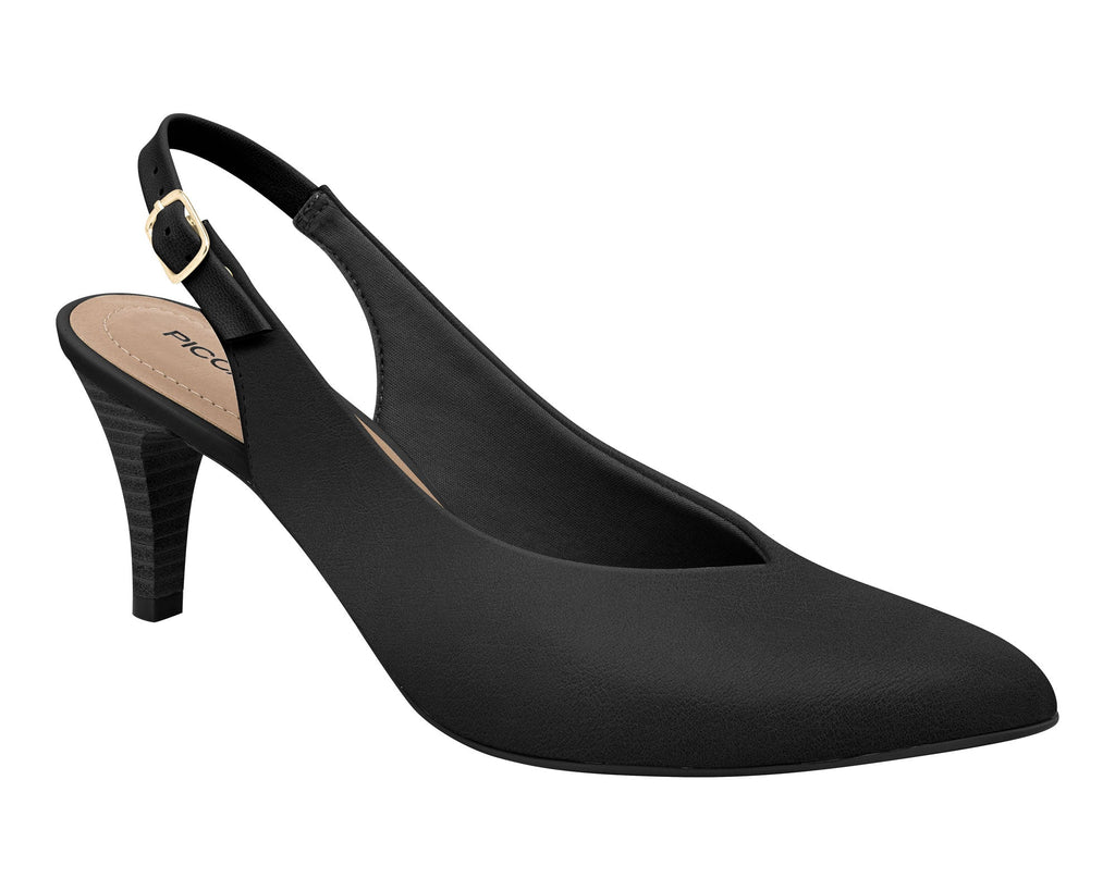Explore elegance with the Piccadilly Reference 745080 – a sophisticated Black Sling-Back Mid Heel Shoe designed for both business affairs and special occasions, timeless. Elevate your style