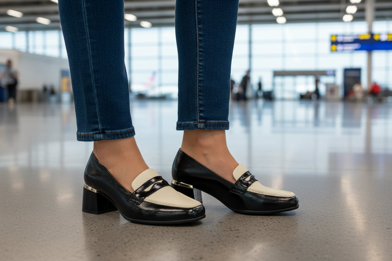 Piccadilly Classic Loafer 748027-002 – Side Profile Black White Two-Tone