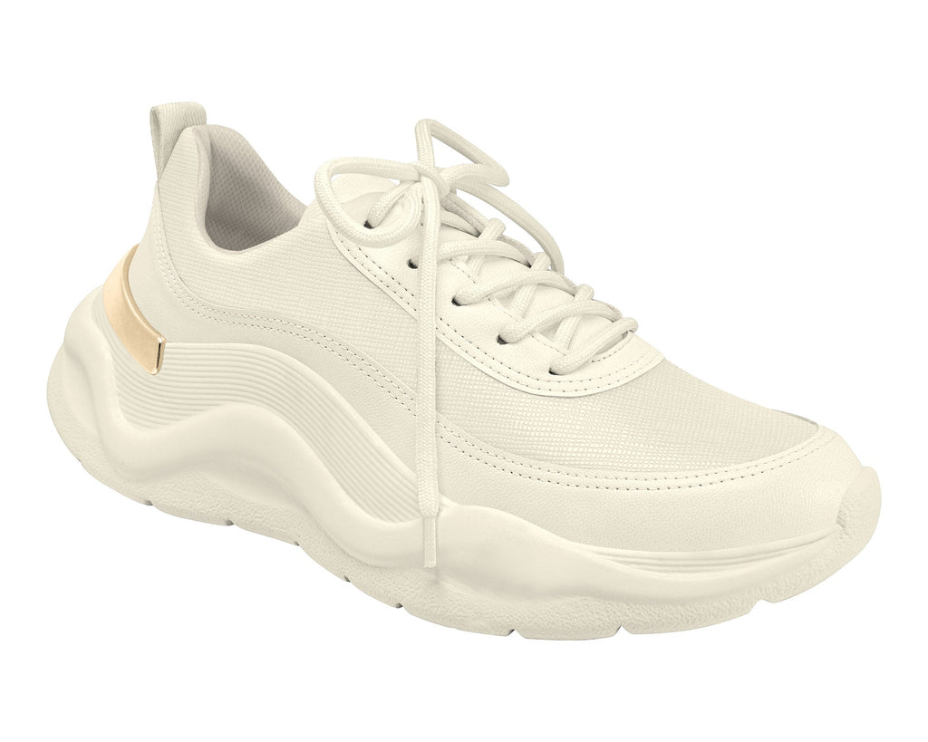 Piccadilly Reference: 939004 Introducing the Ultra-Soft, Anatomically Designed Insole for Plantar Fasciitis Relief, Combined with Brazil's Finest Craftsmanship in Stylish Off White Sneakers—Experience Comfort with Every Step.