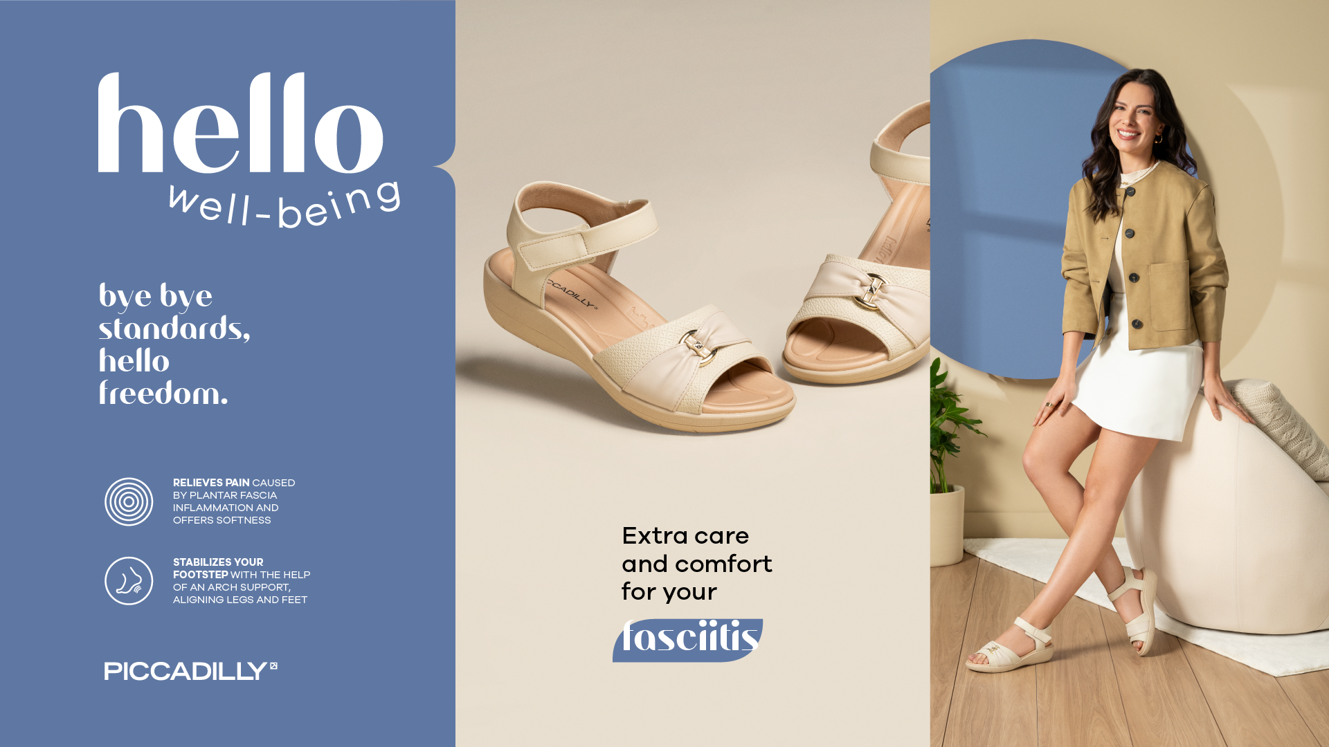 Piccadilly comfort shoes with Maxi technology for Plantar Fasciitis relief