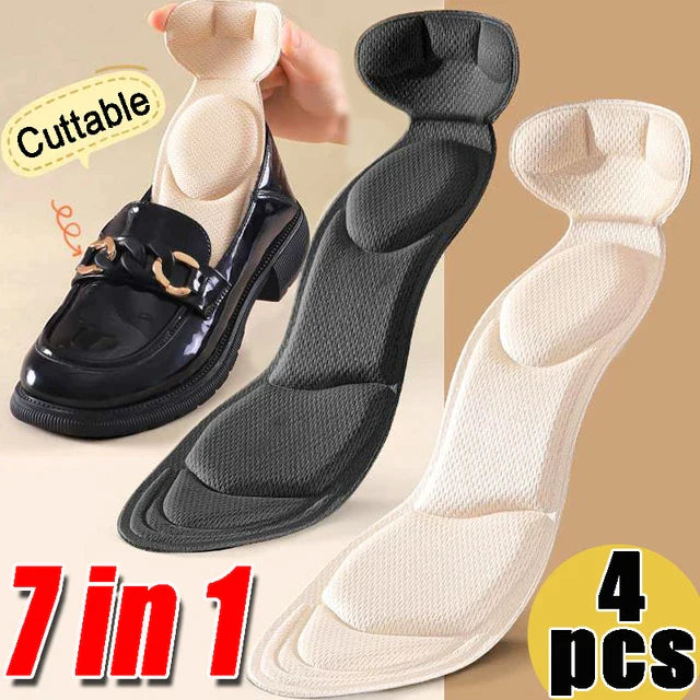 Black Non-Slip Fashion Insoles for Women: 1 Pair of Comfortable and Breathable Inserts