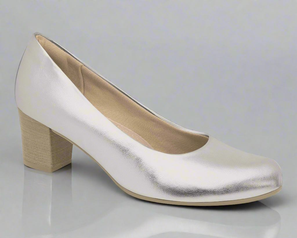 Piccadilly Ref: 110072-3213 Silver Prata Color Business Court Shoe with Medium Heel - The Ideal Combination of Elegance and Comfort for Your Professional Wardrobe