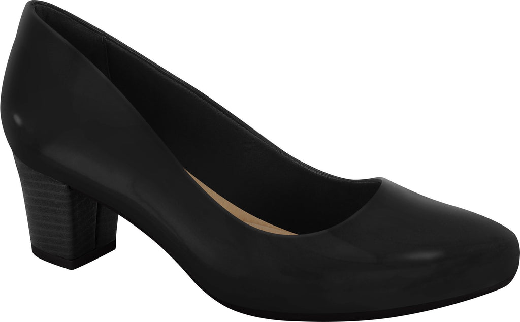 Ramarim 1884252 Women Fashion Comfortable Business Shoe Mid Heel in Patent Black