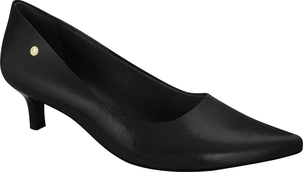 Ramarim 1886202 Women Fashion Kitten Heel Comfortable Business Shoe Mid Heel in Patent Black