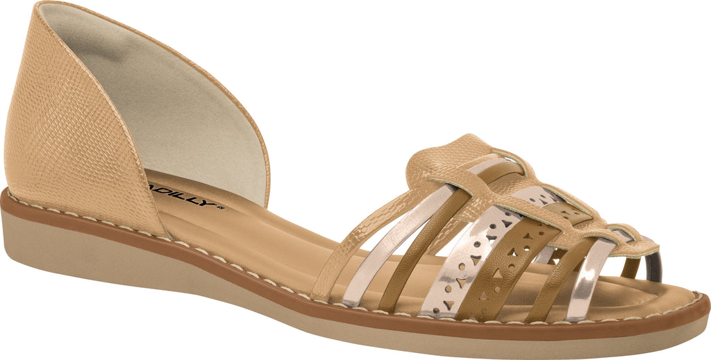 Piccadilly 406054 Women Flat Sandal in Nude