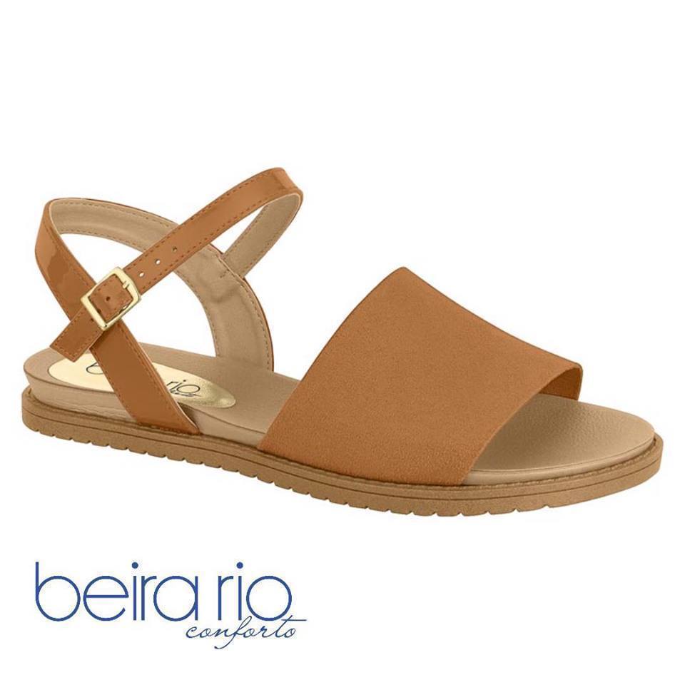 Beira Rio 8337.109-1341 Women Fashion Flat Summer Sandal Comfort in Caramel