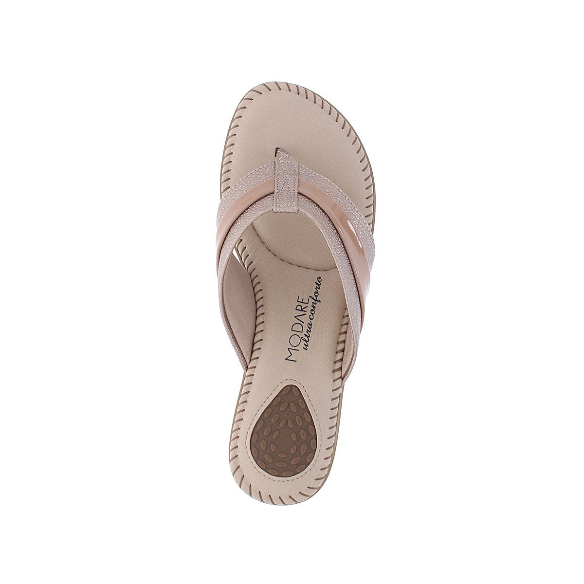 Modare 7023.325 Women Wedge Fashion Slipper in Pink Gold Nude