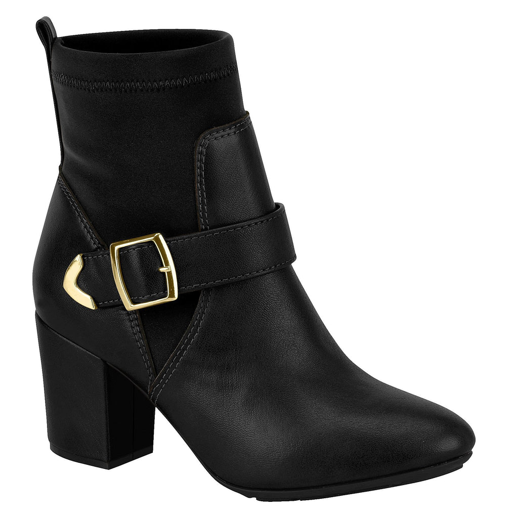 Sock-Style Women Fashion Comfortable Ankle Boot in Black Beira Rio 7063.102