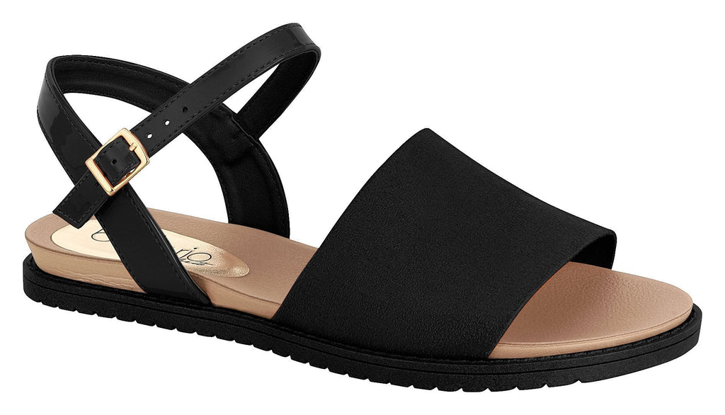 Beira Rio 8337.109-1340 Women Fashion Flat Summer Sandal Comfort in Black