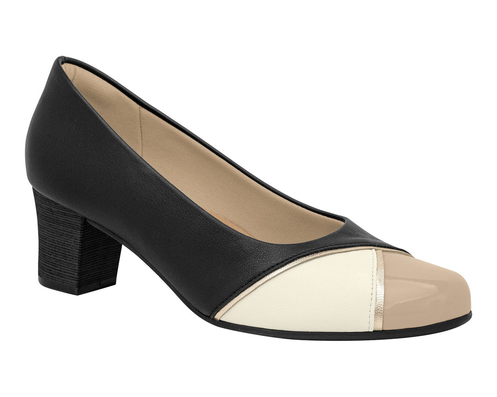 Piccadilly Ref: 110133 Business Court Shoe Medium Heel in Metal Gold