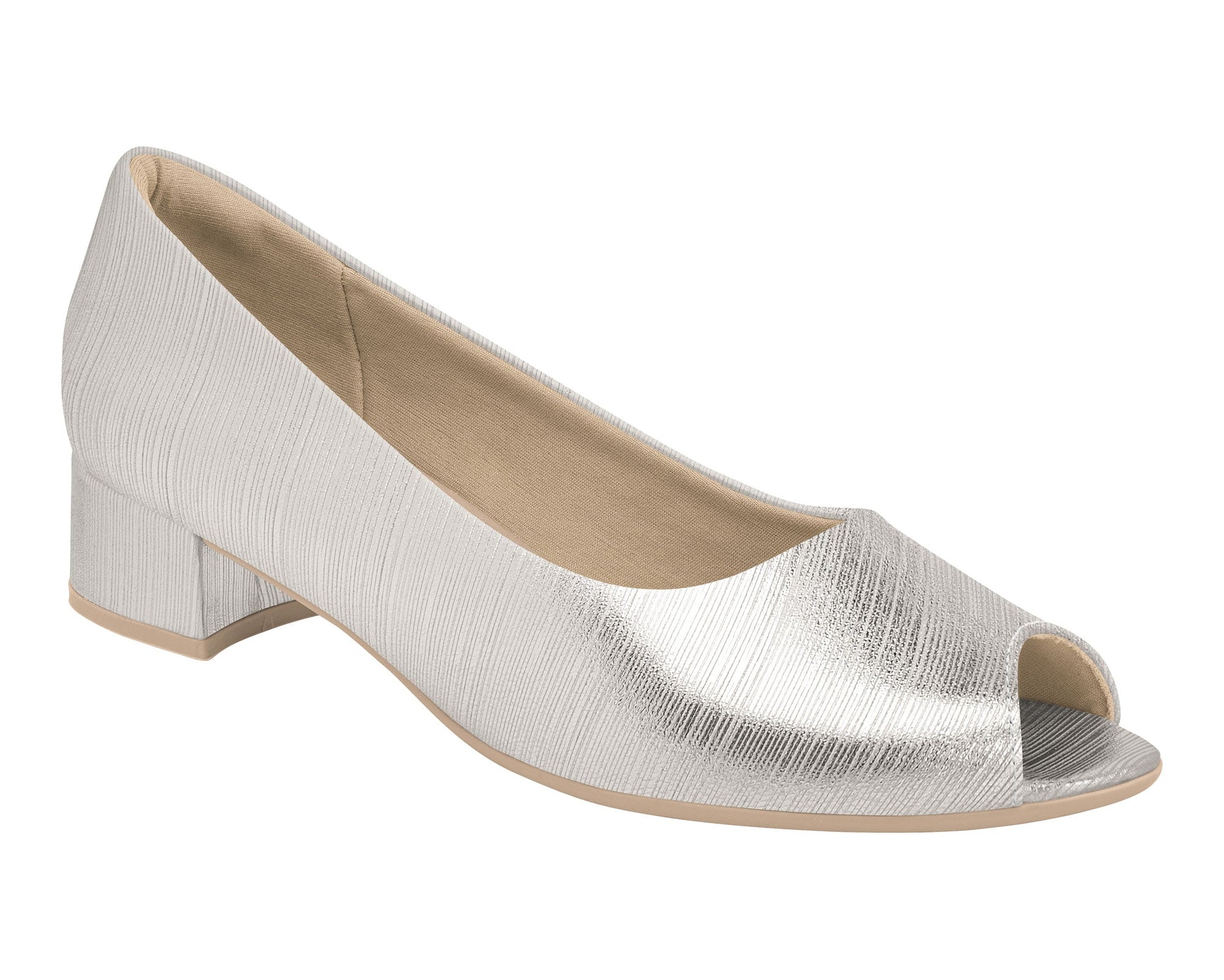 Piccadilly Ref: 114046 Business Court Peep Toe Shoe Low Heel in