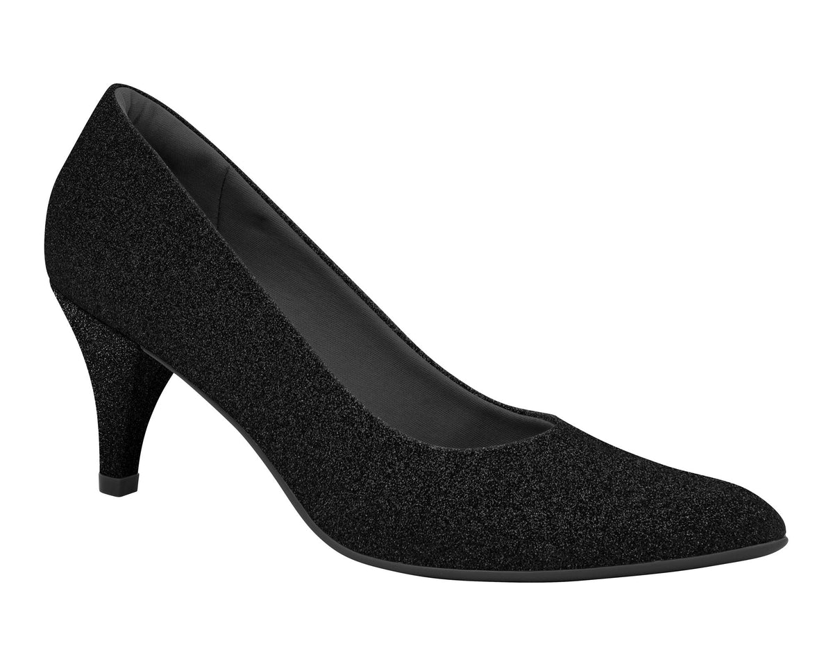 Black glitter hotsell court heels